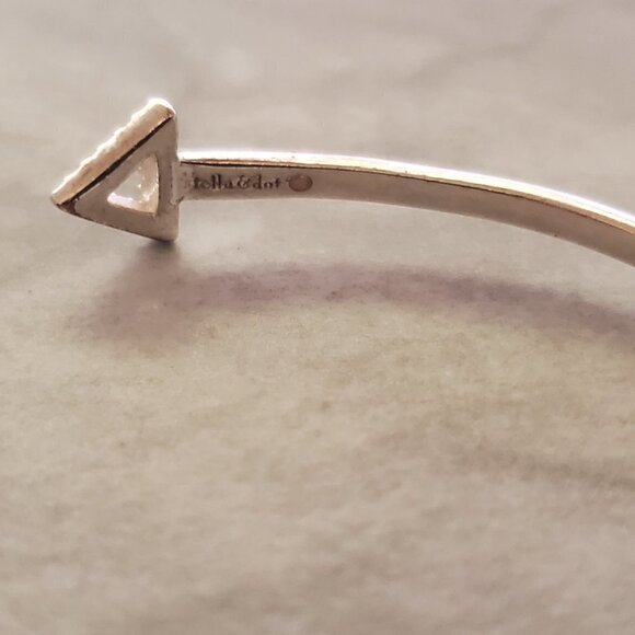 ✨ Stella and Dot Triangle Pave Rhinestones Minimalist Bangle Bracelet ✨ - Picture 6 of 7